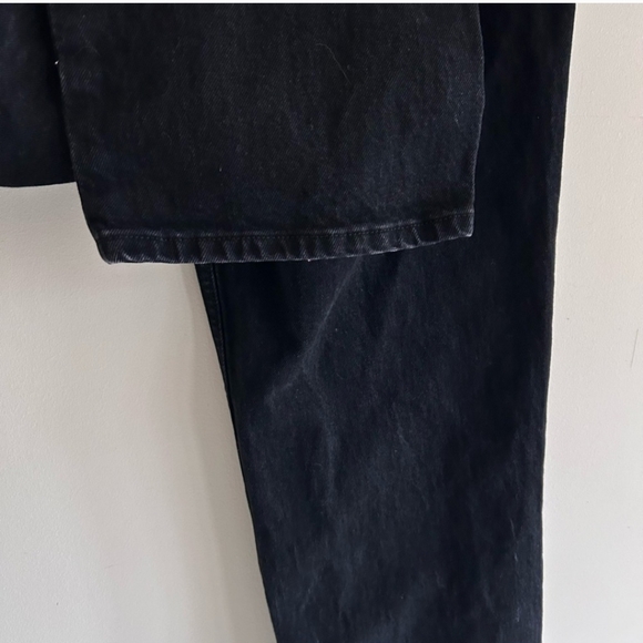 Abercrombie & Fitch Black 90's Straight Ultra High Rise Denim Jeans Size 16 - Picture 9 of 14